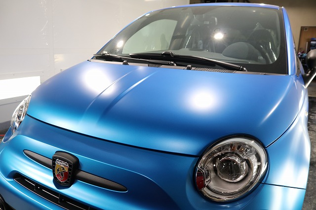 新車アバルト595 シルトマットグラッテ4層コーティング 施工完了2