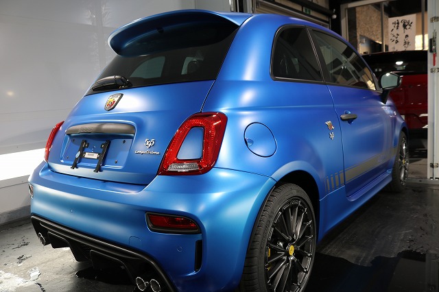 新車アバルト595 シルトマットグラッテ4層コーティング 施工完了3