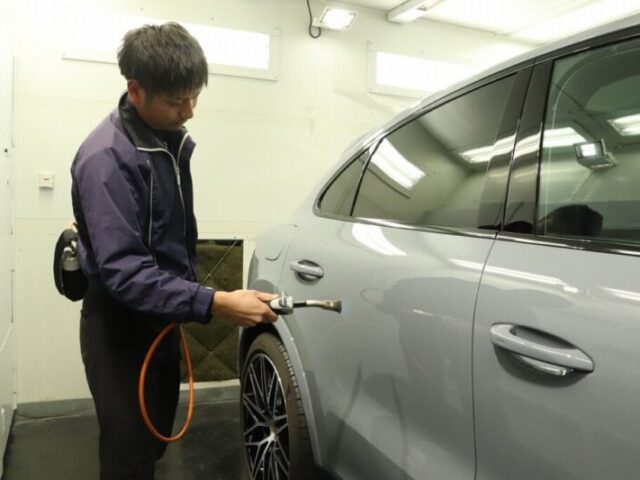 ポルシェ カイエン コーティング ガスプライマー処理