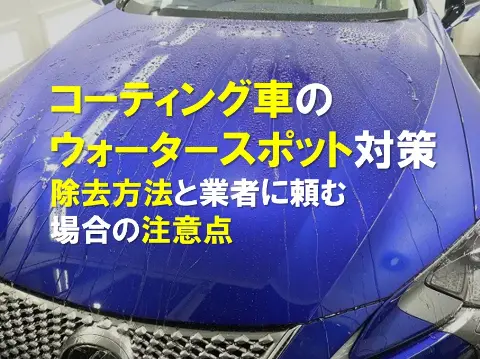 コーティング車のウォータースポット対策｜除去方法と業者に頼む場合の