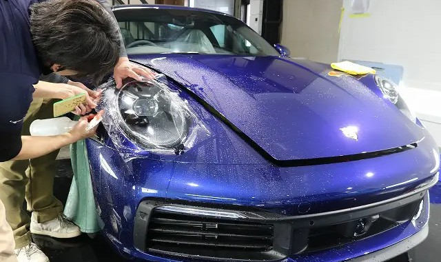 神奈川県｜プロテクションフィルムの施工事例：ポルシェ・911にXPELプロテクションフィルムを施工