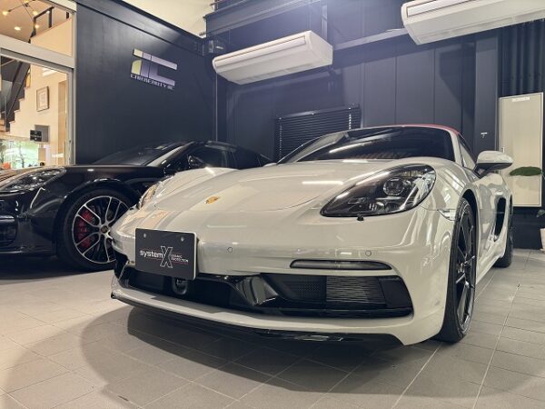 ポルシェ 718ボクスターにカーコーティング 完了