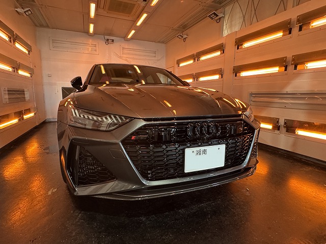 アウディRS7　遠赤外線乾燥中　神奈川県