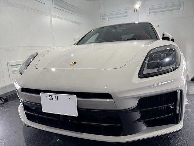ポルシェ・パナメーラE-ハイブリッド　プロテクションフィルム施工後　東京