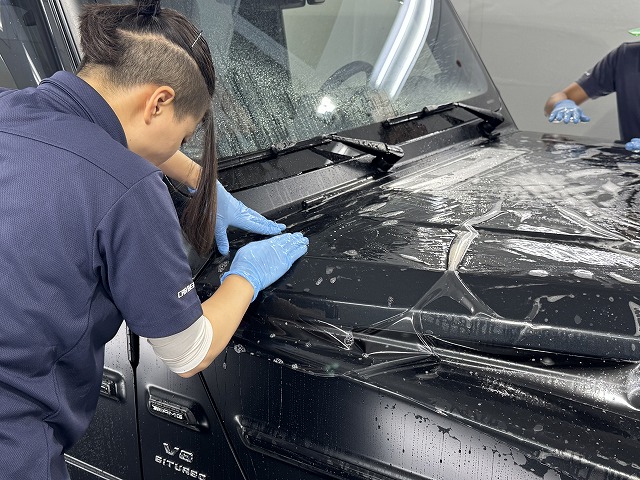 ベンツ　G63　ステルスプロテクションフィルム施工中　千葉