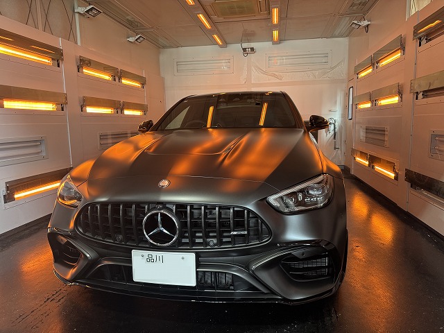 メルセデスベンツC63SAMG　プロテクションフィルム施工後完成　東京都