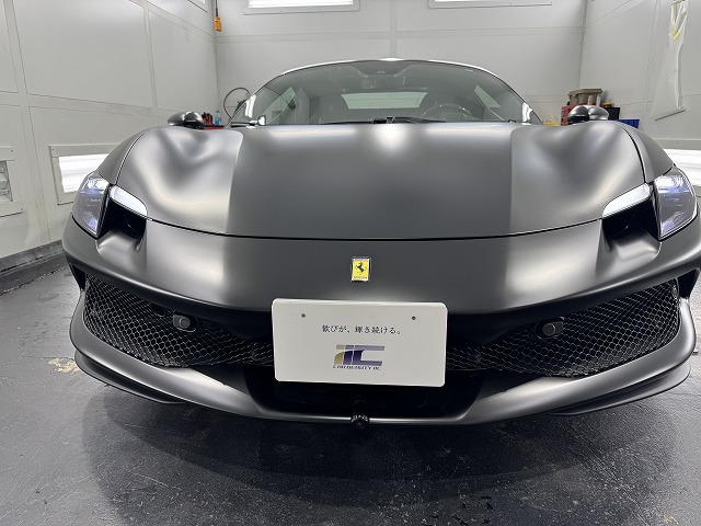 フェラーリ296GTS　プロテクションフィルム施工後　マットカラー　習志野