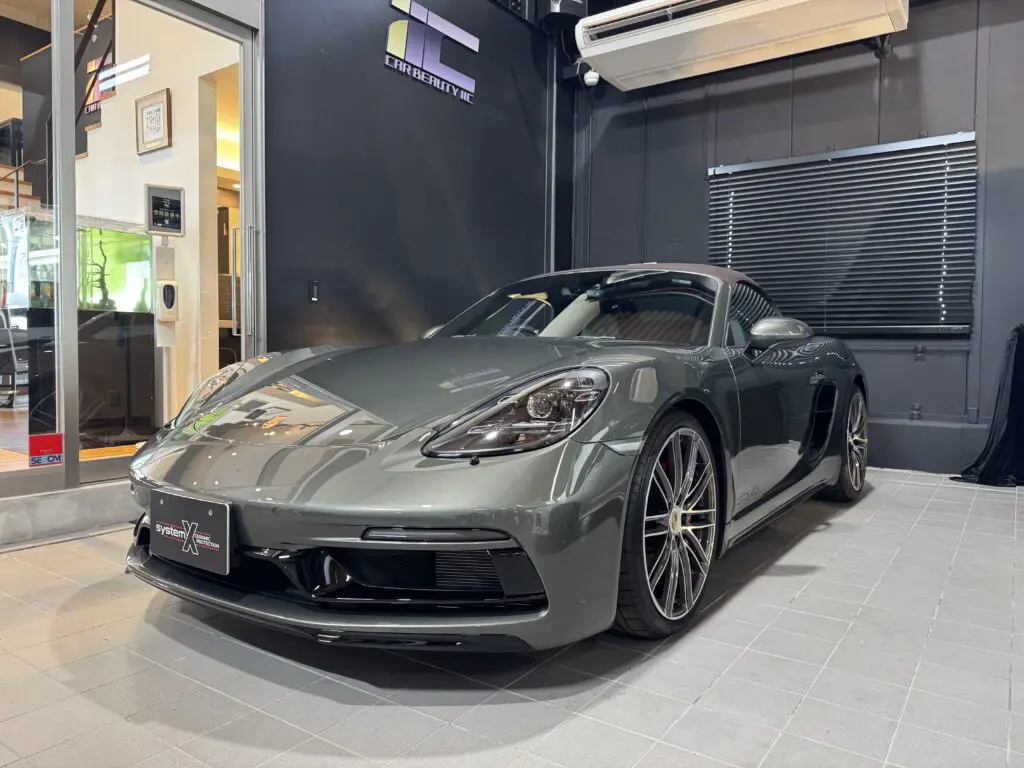 ポルシェ718ボクスターGTS プロテクションフィルム施工後の仕上がり