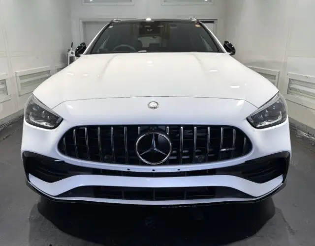 メルセデスベンツ AMG C43にセラミックコーティング 完成正面 - トータルカービューティIIC メルセデスベンツ AMG C43にセラミックコーティング 完成正面