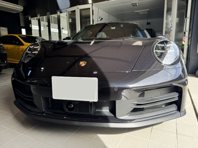 ポルシェ911カレラSにプロテクションフィルムを施工　完成　正面