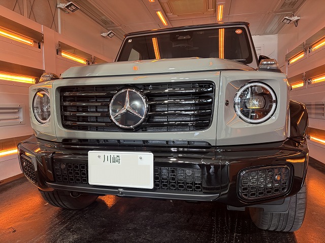 メルセデスベンツG450d　遠赤外線熱乾燥中　川崎市