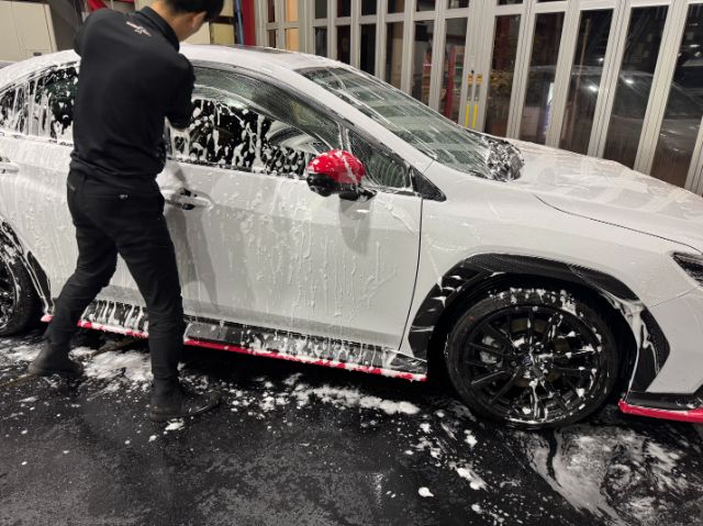 スバル WRX　洗車の様子　船橋市