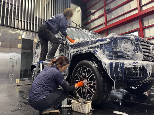 メルセデスベンツ　G400ｄ　洗車の様子　伊東市