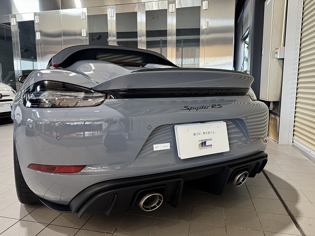 ポルシェ　718スパイダーRS　セラミックコーティング施工後　完成写真　横浜