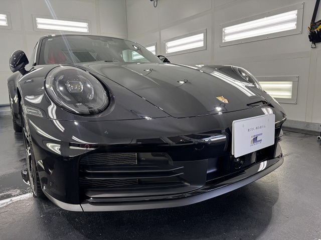 ポルシェ 911カレラ　プロテクションフィルム施工後　完成写真　新宿