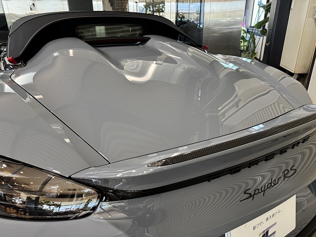 ポルシェ　718スパイダーRS　セラミックコーティング施工後　完成写真　横浜