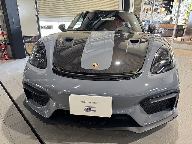 ポルシェ　718スパイダーRS　セラミックコーティング施工後　完成写真　横浜