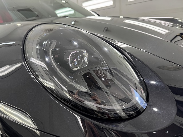 ポルシェ 911カレラ　プロテクションフィルム施工後　完成写真　新宿