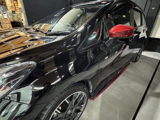 日産 ノートNISMO　がラスコーティング施工後　完成　市川市