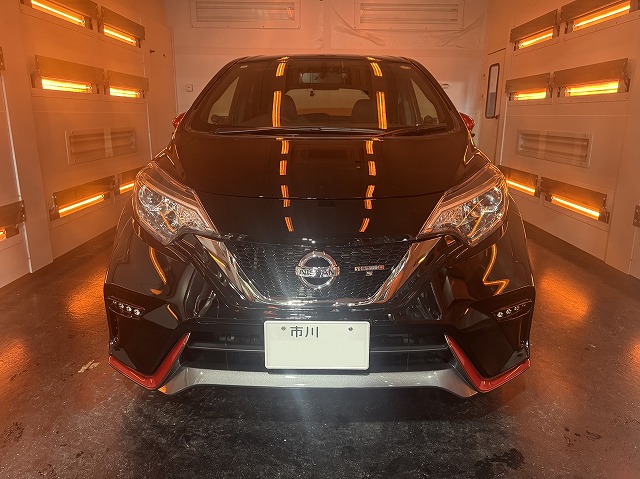 日産 ノートNISMO　遠赤外線焼き付け中の様子　市川市