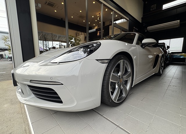 ポルシェ ボクスター　ガラスコーティング施工後　完成写真　流山市