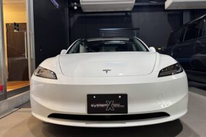 テスラ　モデル3　セラミックコーティング施工後　完成写真　墨田区