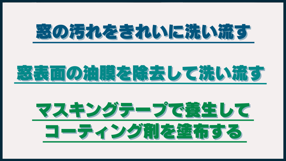- トータルカービューティIIC 自分でフロントガラスコーティングを施工する方法について解説するイメージ