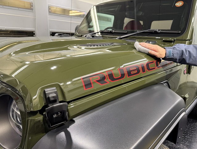 Jeep ラングラールビコン　コーティング塗布中　いすみ市