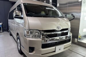 トヨタ ハイエース スーパーロング ファインテックツアラー　セラミックコーティング施工後　完成写真　江戸川区