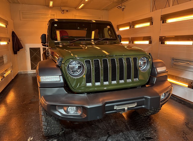 Jeep ラングラールビコン　熱乾燥作業中　いすみ市