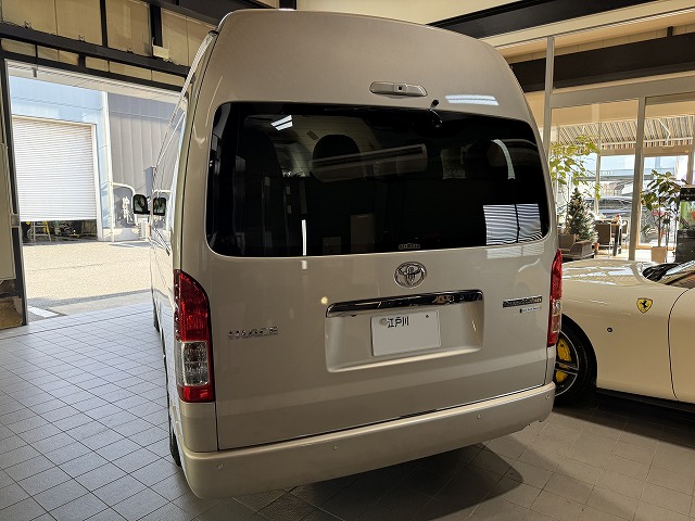トヨタ ハイエース スーパーロング ファインテックツアラー　セラミックコーティング施工後　完成写真　江戸川区