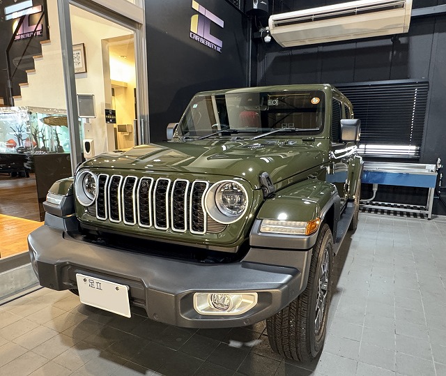 ジープ　ラングラーサハラ　セラミックコーティング施工後　完成写真　台東区