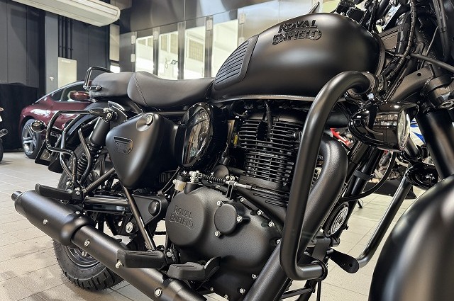 コーティング施工後のマット塗装のバイク