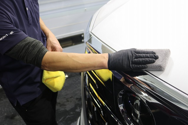 トヨタ アルファード カーコーティング施工中 千葉 2