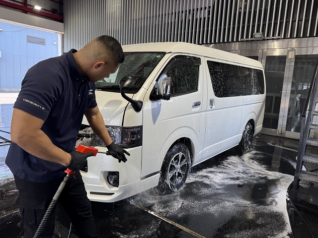 トヨタ ハイエース カーコーティング 洗車