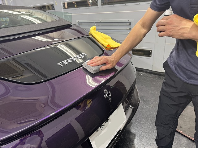 フェラーリローマスパイダー コーティング施工