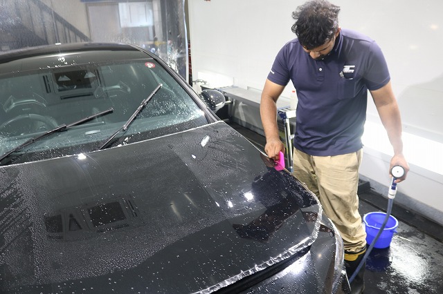 ベンツAMG CLA45Sにプロテクションフィルム施工 ボンネット2 - トータルカービューティIIC ベンツAMG CLA45Sにプロテクションフィルム施工 ボンネット2