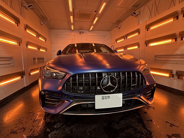 メルセデスベンツAMG CLE53にカーコーティング 遠赤ブース