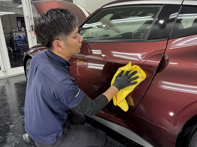 日産フェアレディZ カーコーティング 施工中