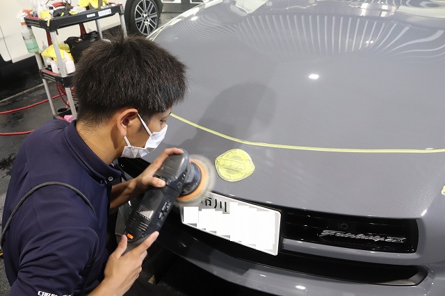 日産フェアレディZにカーコーティング 下地処理