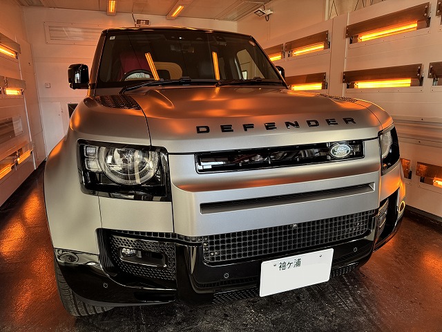 ランドローバー　ディフェンダー　木更津市　遠赤外線熱乾燥中