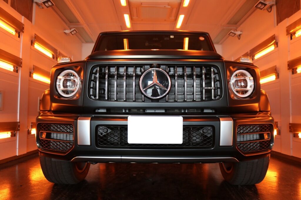マット塗装のメルセデスベンツGクラスにセラミックプロ9Hコーティング施工♪東京都より