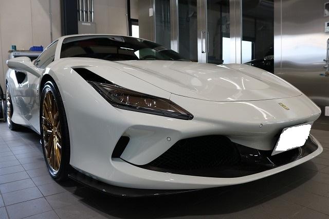 東京都新宿区よりフェラーリF8にカーコーティングを施工致しました。セラミックコーティング【システムX】