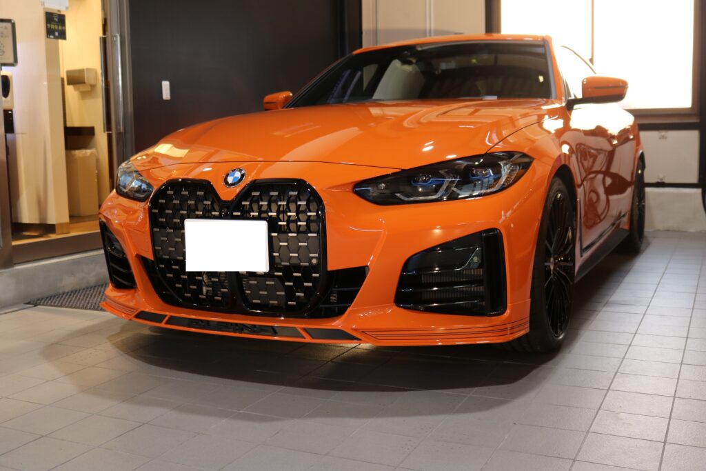 東京都品川区よりお越しのBMWアルピナB4にカーコーティング施工。