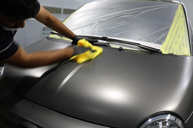 アバルト595 カーコーティング 施工中3