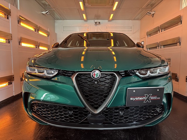 アルファロメオ トナーレ カーコーティング 遠赤ブース