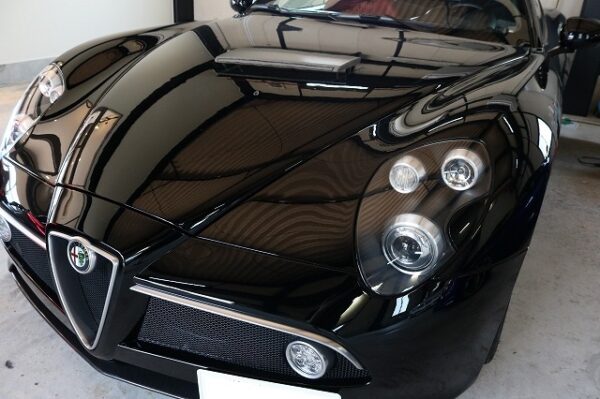 アルファロメオ８Cにカーコーティングセラミックプロ9H施工完了