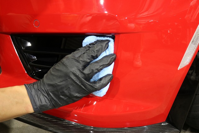 キャデラックATS カーコーティング 施工中