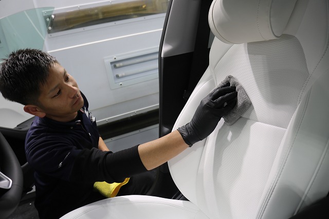 テスラ モデル3 カーコーティング レザーシートコート