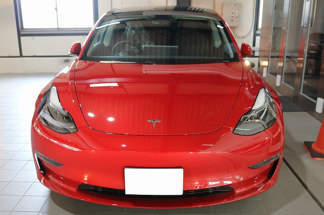 テスラモデル３にプロテクションフィルム施工 施工完了